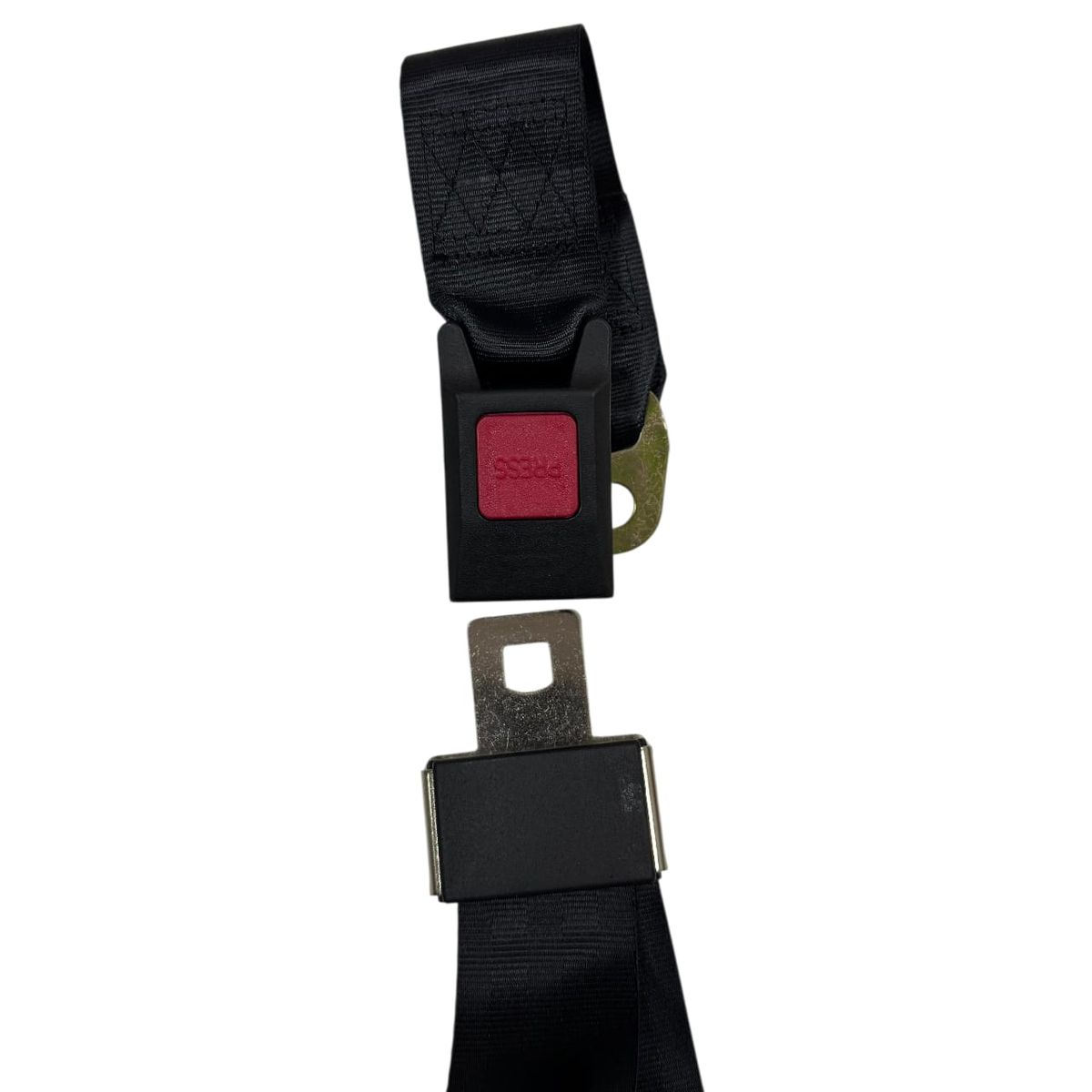 GENERICO - Pack De 2 Unidadea De Cinturon De Seguridad 2 Puntas Negro 32001