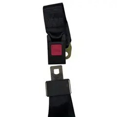 GENERICO - Pack De 2 Unidadea De Cinturon De Seguridad 2 Puntas Negro 32001