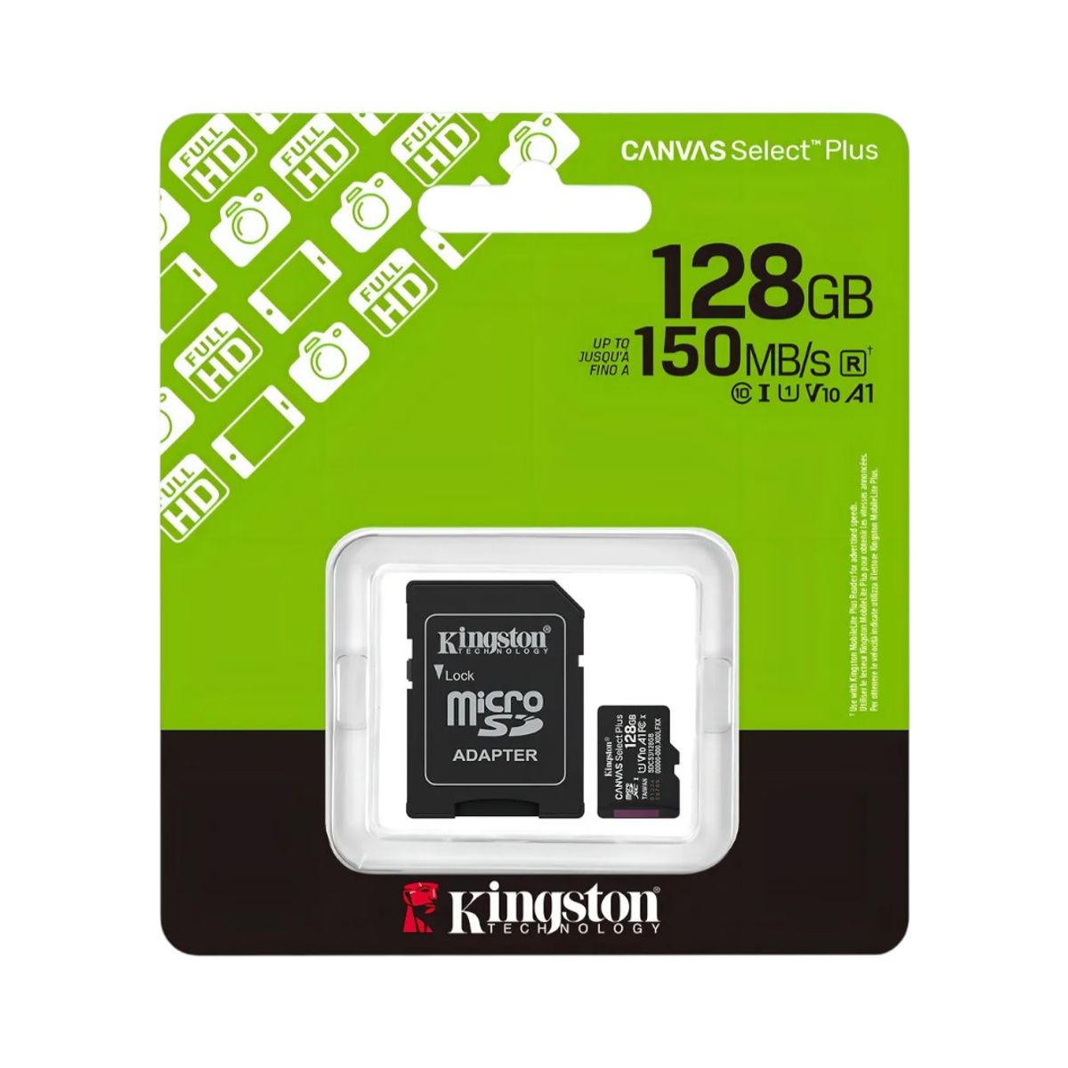 KINGSTON - Tarjeta Micro SD 128GB Kingston Canvas Select Plus + Adaptador