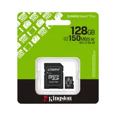 KINGSTON - Tarjeta Micro SD 128GB Canvas Select Plus + Adaptador
