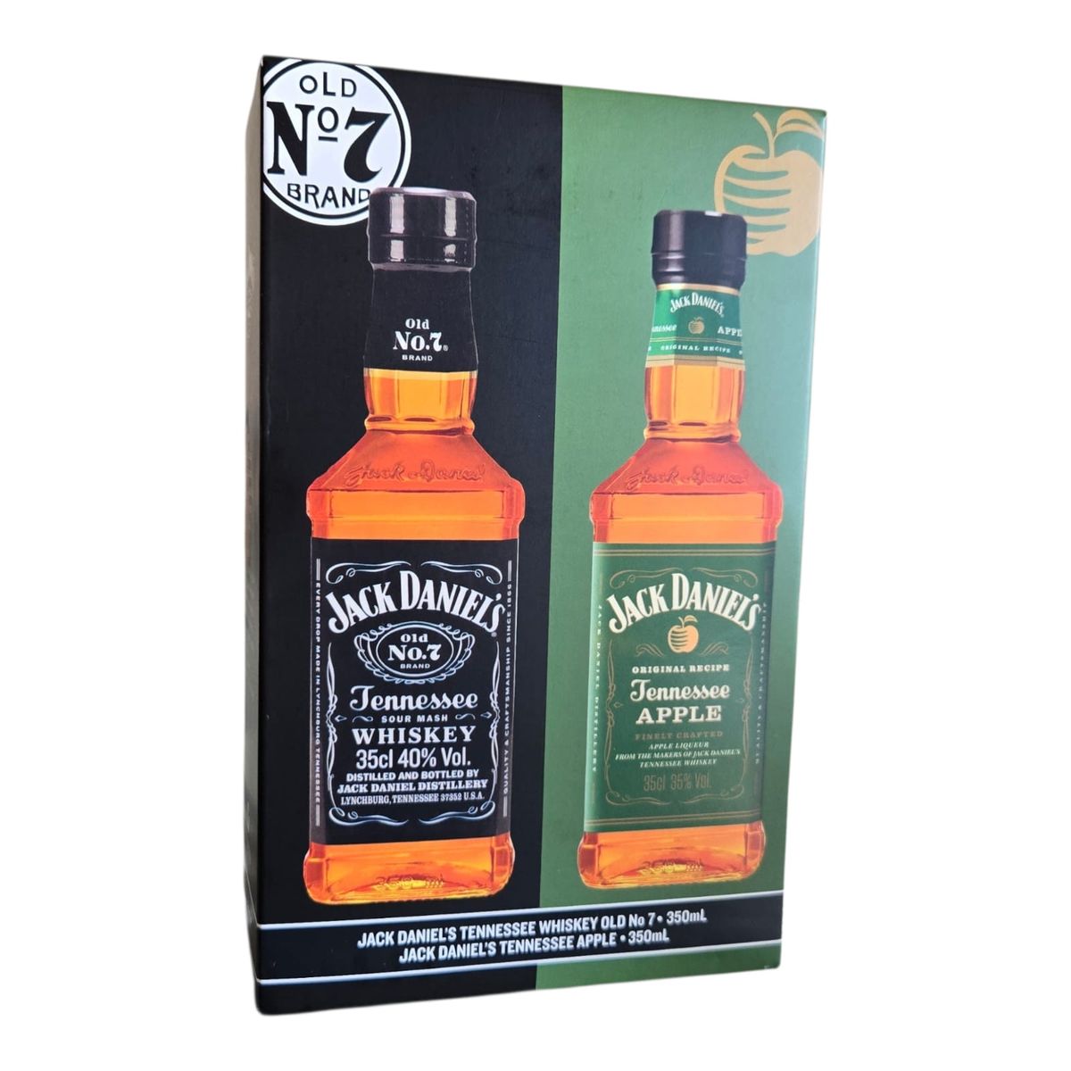 JACK DANIELS - Pack 2 Whiskys Jack Daniels 350 ml  N7 Tradicional -Apple