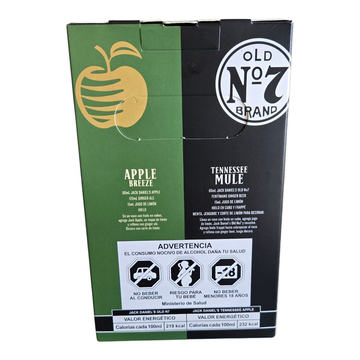 JACK DANIELS - Pack 2 Whiskys Jack Daniels 350 ml  N7 Tradicional -Apple