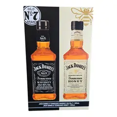 JACK DANIELS - Pack 2 Whiskys 350 ml N7 Tradicional - Honey
