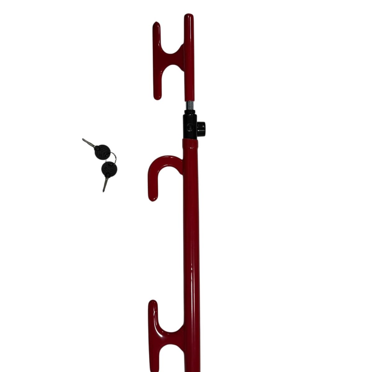 GENERICO - Tranca Volante Pedal Palanca Seguro Antirrobo Barra Rojo