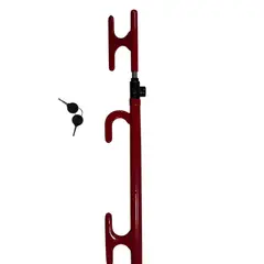 GENERICO - Tranca Volante Pedal Palanca Seguro Antirrobo Barra Rojo
