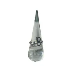 TAETHAI - Anillo plata 925 con Circón solitario y letra