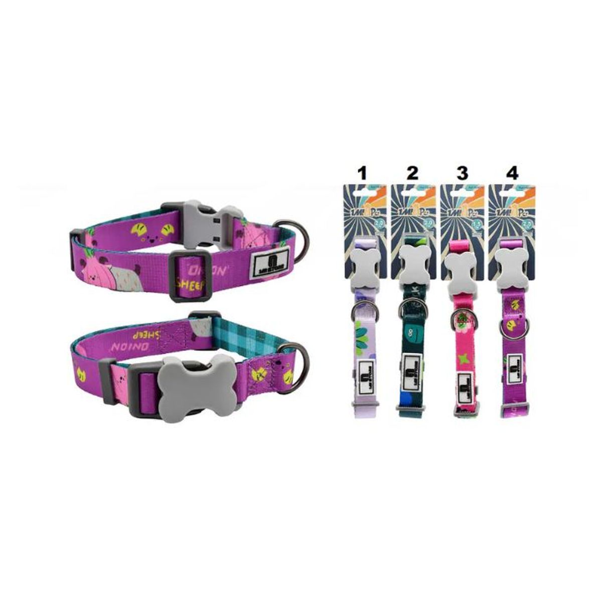 GENERICO - Collar Para Perros y Gatos - 1.5 cm  - Ajustable - Colores Surtidos