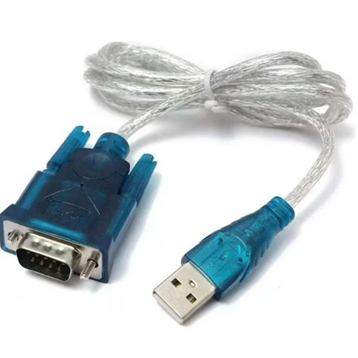 GENERICO - CABLE ADAPTADOR DE CONEXIÓN USB A RS232  D-SUB DB 9 PIN 1M AZUL