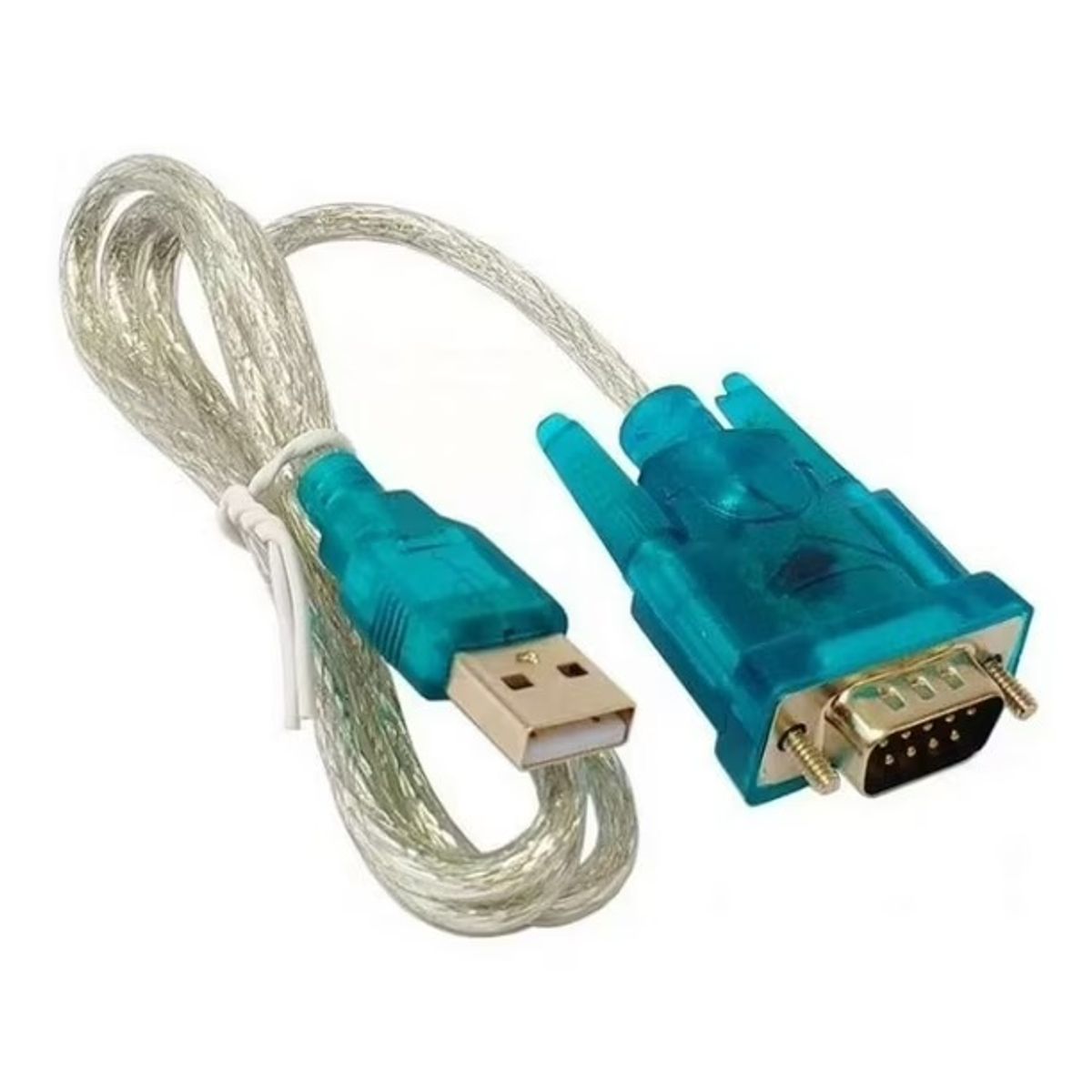 GENERICO - CABLE ADAPTADOR DE CONEXIÓN USB A RS232  D-SUB DB 9 PIN 1M AZUL