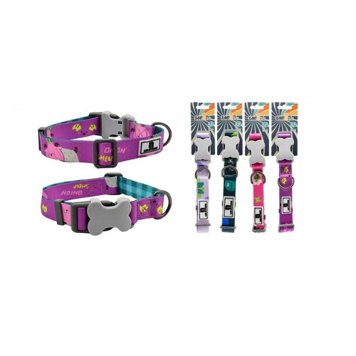GENERICO - Collar Para Perros Grandes - 2.5cm - Ajustable - Nylon Reforzado Colores Surtidos