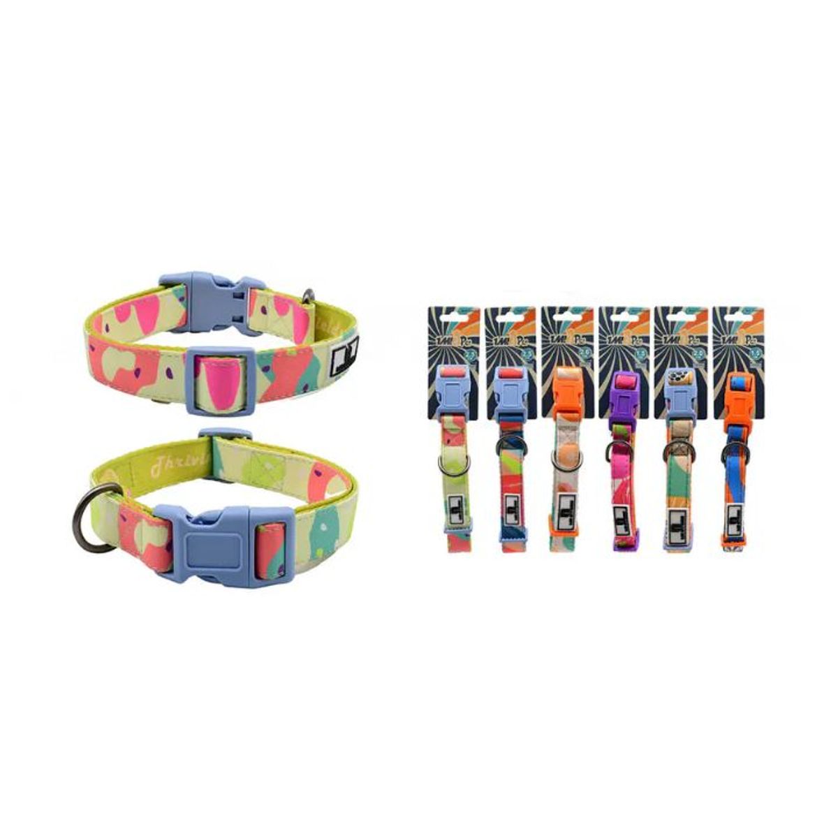 GENERICO - Collar Para Perros Medianos - 2cm - Ajustable - Nylon Reforzado - Colores Surtidos