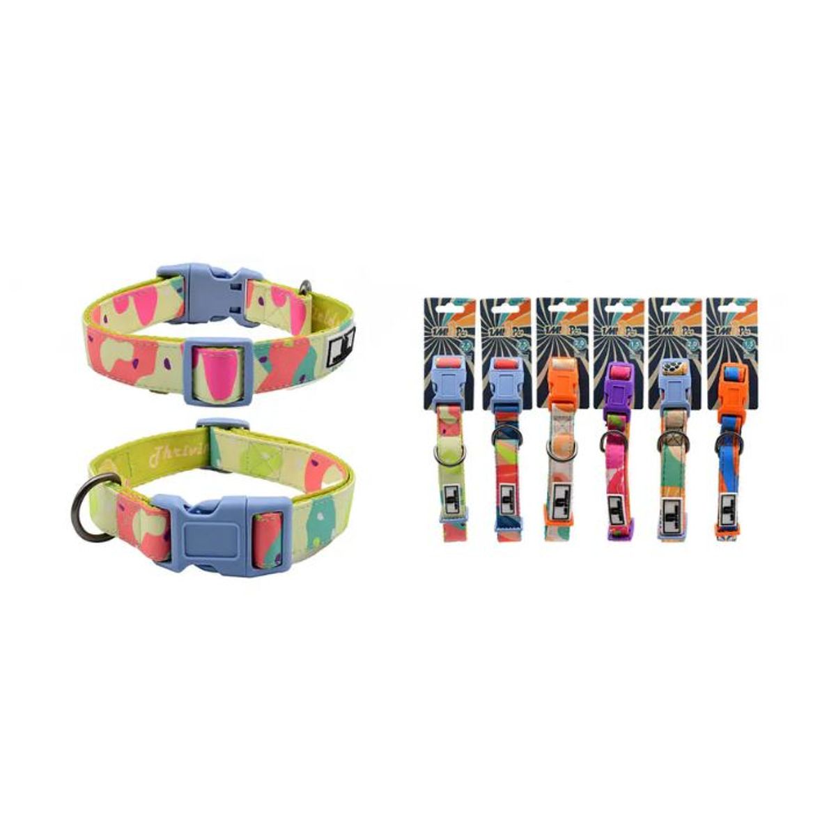 GENERICO - Collar Para Perros Grandes - 2.5cm - Ajustable - Nylon Reforzado - Colores Surtidos