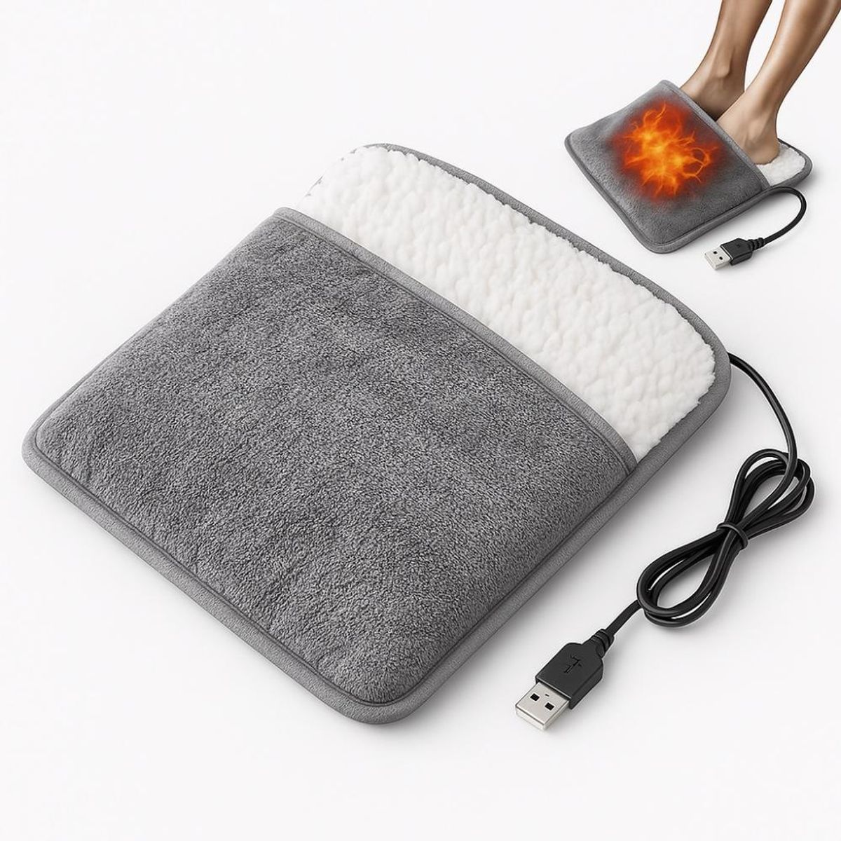 GENERICO - Calienta Pies USB Portátil Eléctrico Recargable