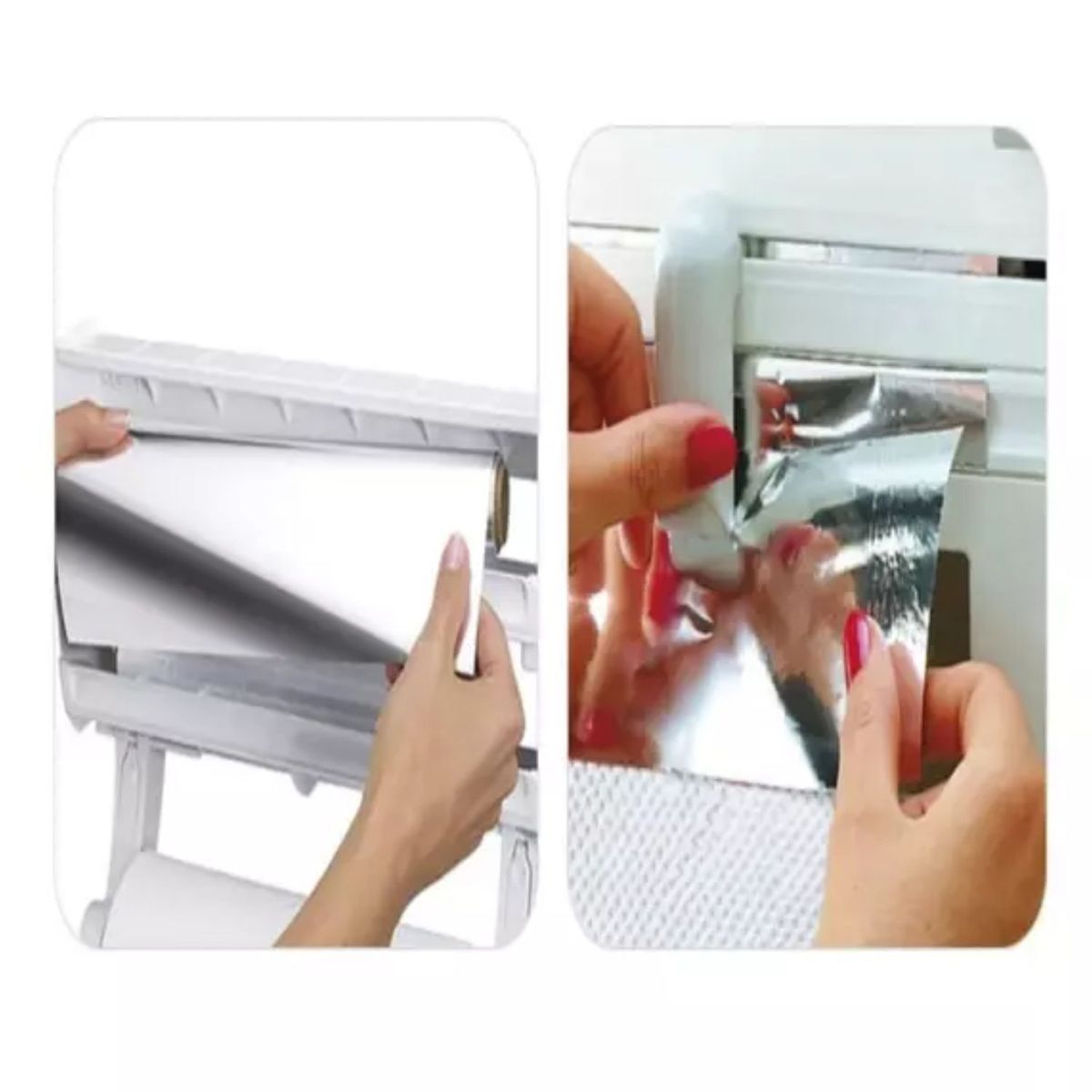 GENERICO - Dispensador Triple Porta Rollo Toalla Nova Cocina Alusa Film