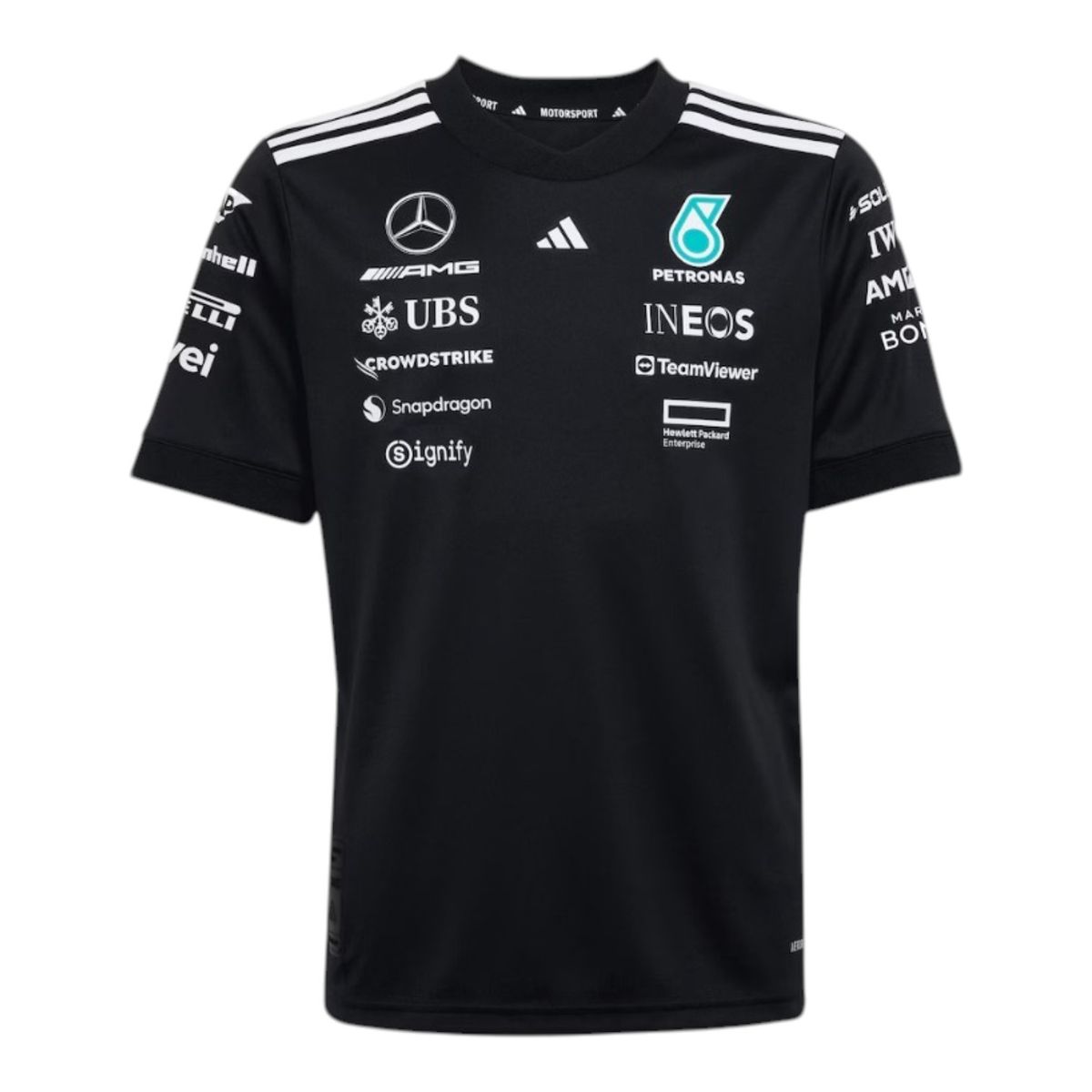 MERCEDES - Polera Formula 1 Mercedes AMG Petronas Oficial 2025 Negra