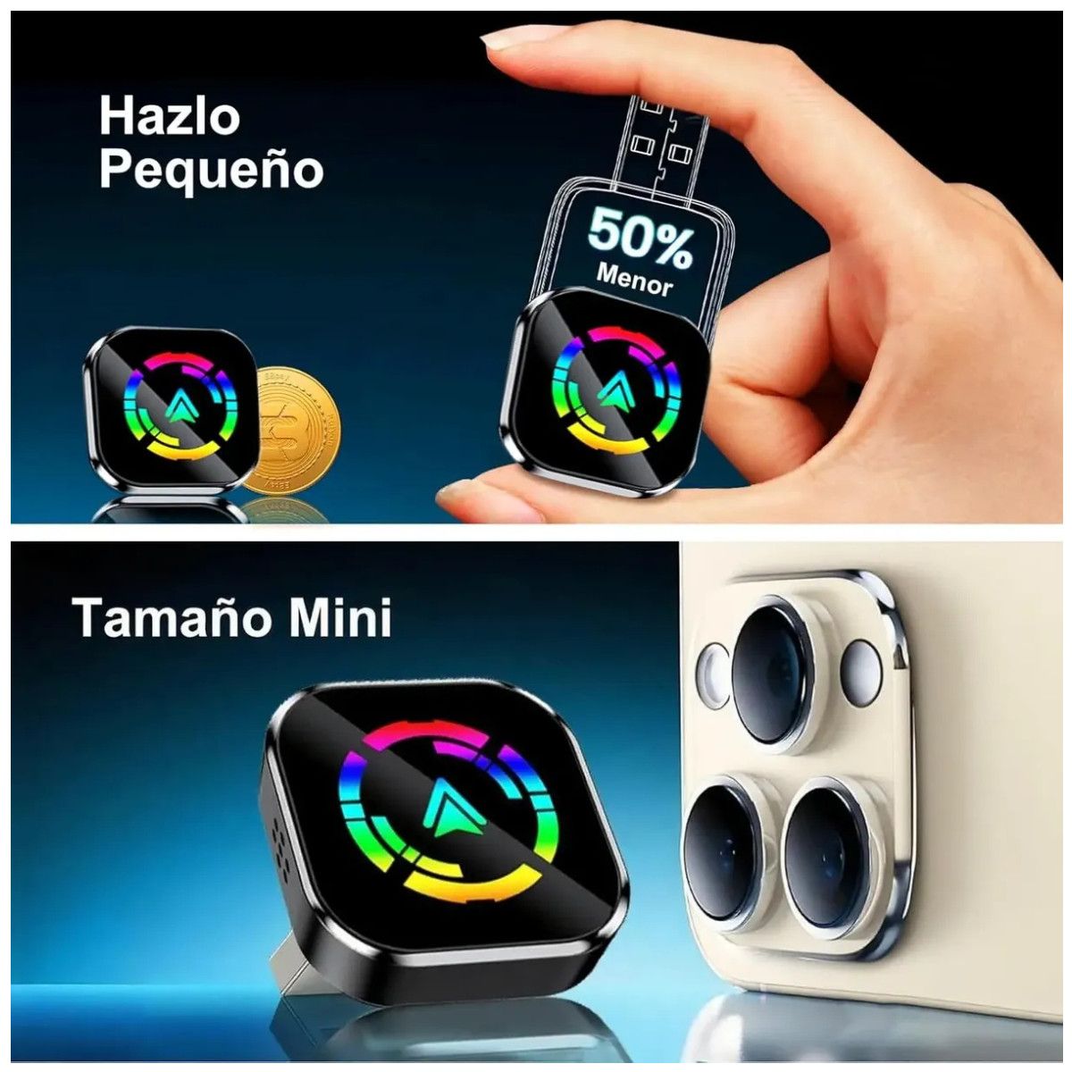 KUANGYE - Mini Adaptador Para Carplayandroid Auto Inalambrico