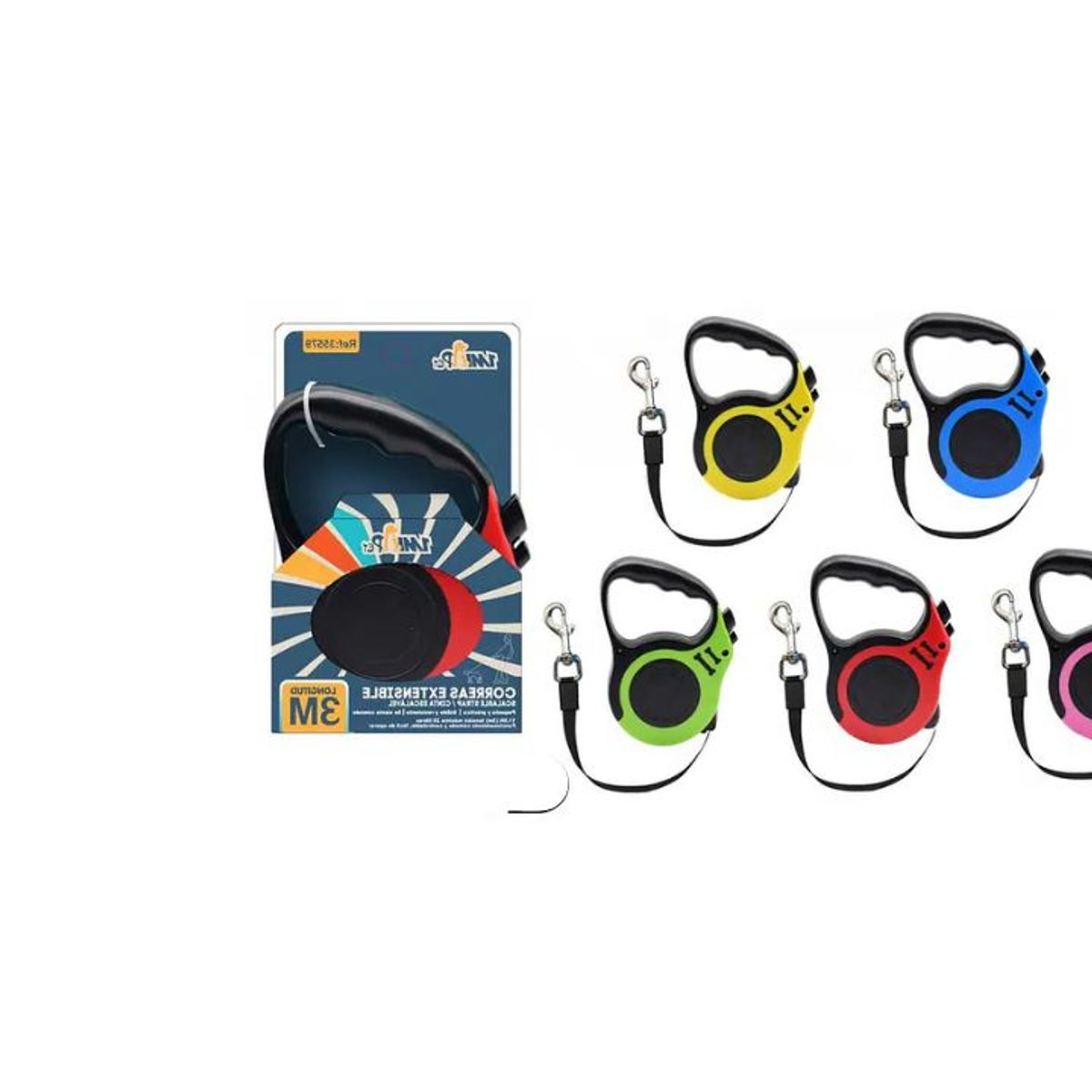 GENERICO - Correa Retráctil Automática Para Mascotas 3M- Colores Surtidos