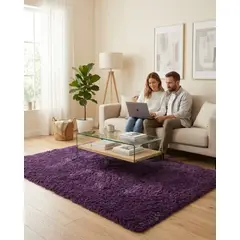 GENERICO - Alfombra Shaggy Peluda Extra Suave VERANO INVIERNO 180 x 200 cm