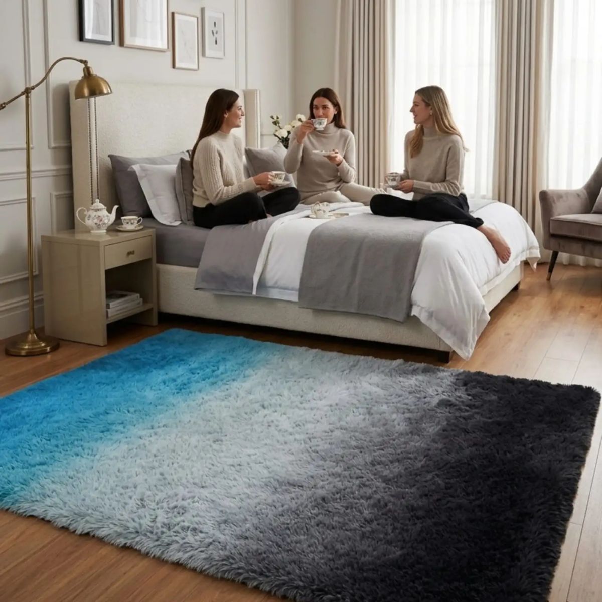 GENERICO - Alfombra Shaggy Peluda Extra Suave VERANO  INVIERNO 240 x 200 cm