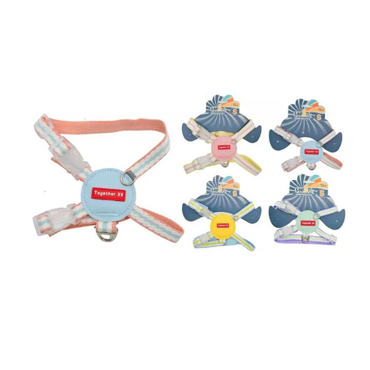 GENERICO - Arnés De Paseo Ajustable Para Perros Pequeños y Gatos Talla S Colores Surtido
