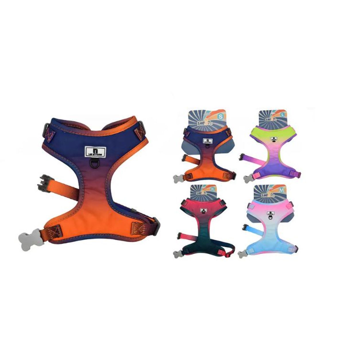 GENERICO - Arnés De Paseo Ajustable Para Perros Pequeños y Gatos - Talla S - Nylon Reforzado Colores Surtidos