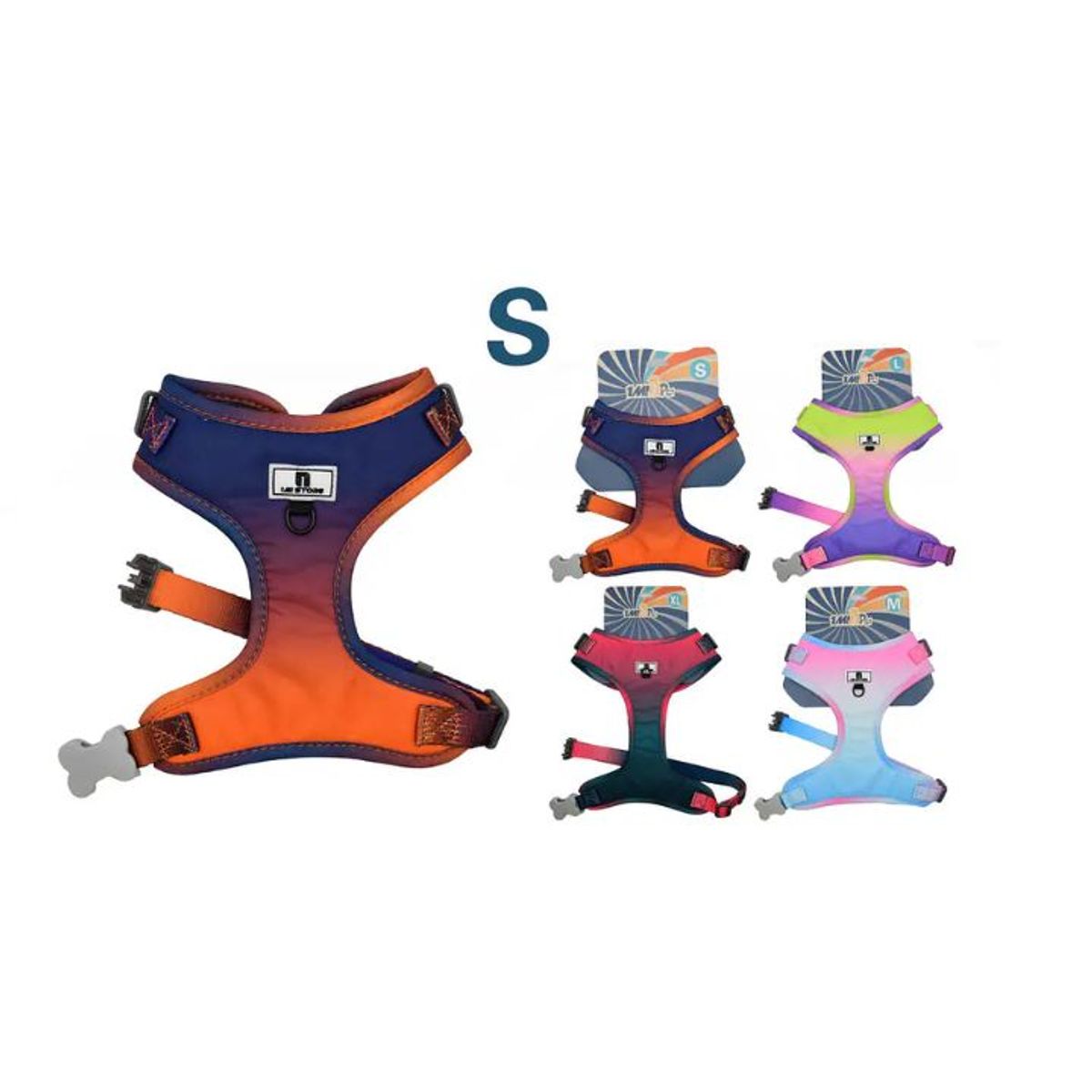 GENERICO - Arnés De Paseo Ajustable Para Perros Pequeños y Gatos - Talla S - Nylon Reforzado Colores Surtidos