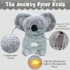 VIDA BUENAS - Peluche Koala 28cm Respiratorio con Luz y Música - Regalo Anti-Estrés para Dormir