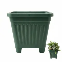 GENERICO - Macetero Plástico Cuadrado Verde 30 cm