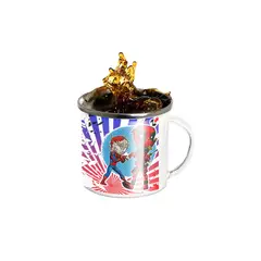 GENERICO - Taza Enlozada Aventuras Tejidas - Deadpool y Spider-Man