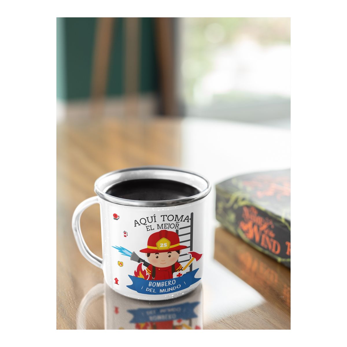 GENERICO - Taza Enlozada Bomberos - Héroes del Fuego H