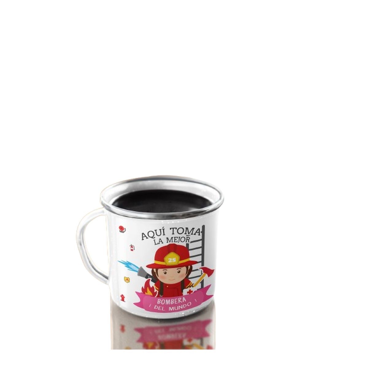 GENERICO - Taza Enlozada Bomberos - Héroes del Fuego M