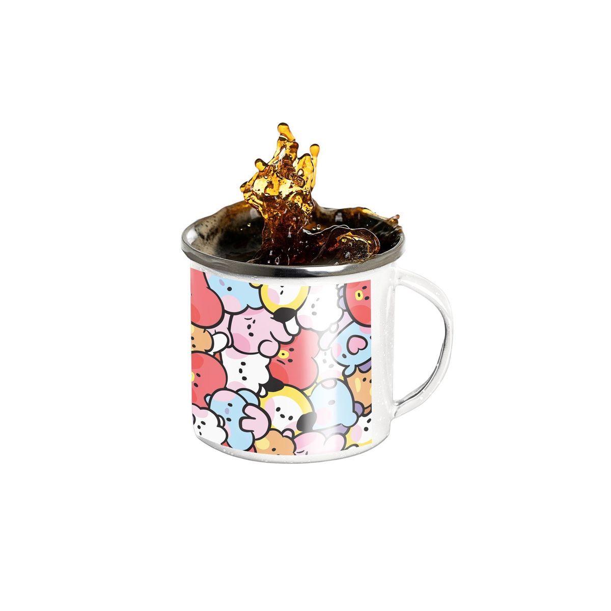 GENERICO - Taza Enlozada BTS - BT21 Ideal para Fans