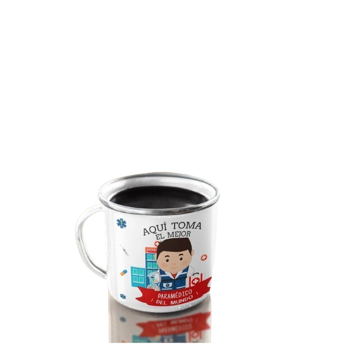 GENERICO - Taza Enlozada Café en Emergencias - Vida de Paramédico H