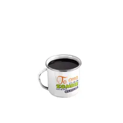 GENERICO - Taza Enlozada Cerebros y Más Cerebros - Fiesta Zombie