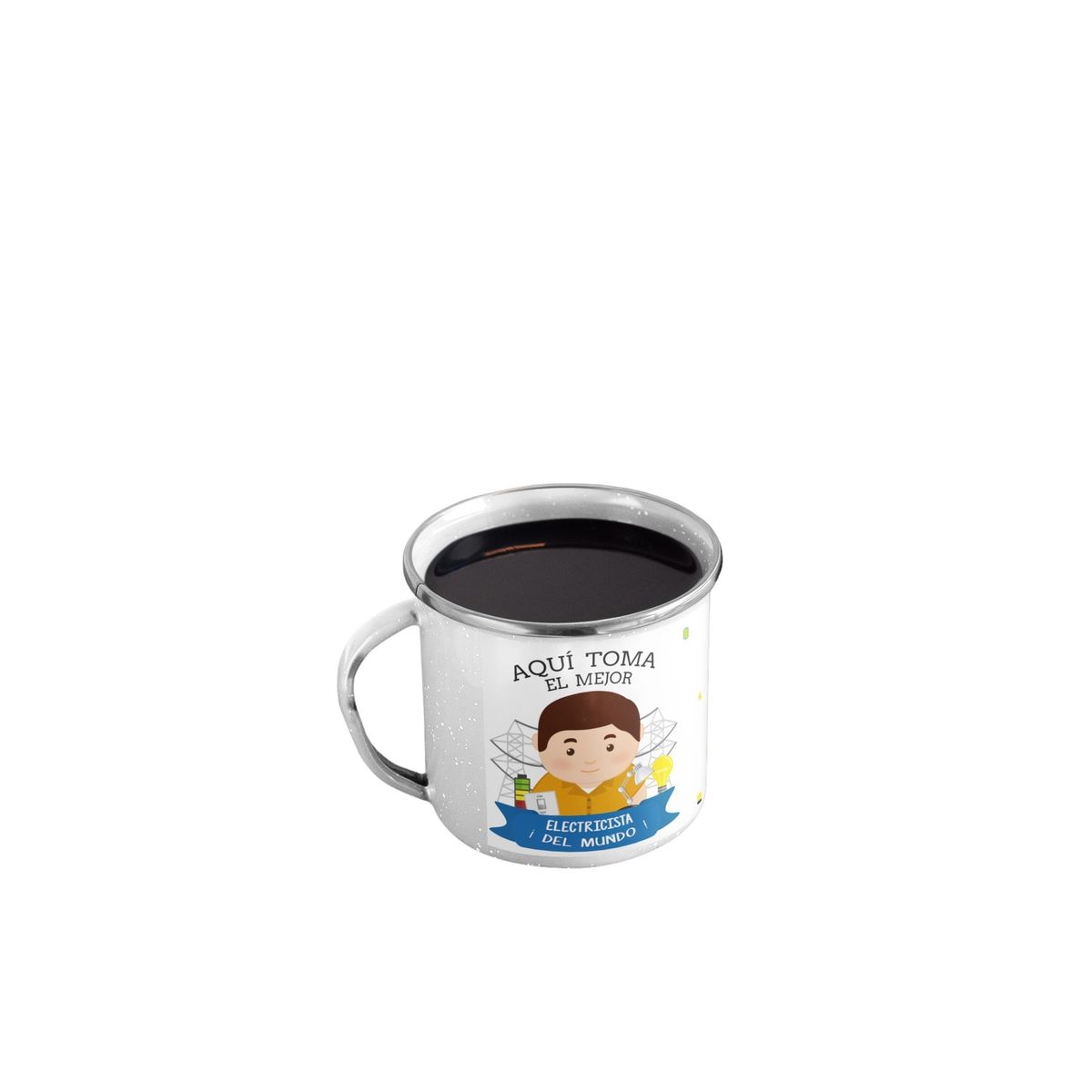 GENERICO - Taza Enlozada Circuitos y Café - Día de Electricista