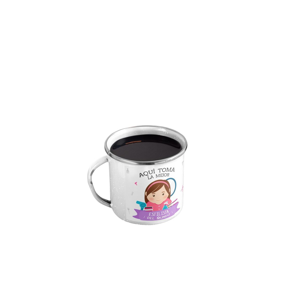 GENERICO - Taza Enlozada Creatividad y Café - Días de Estilista
