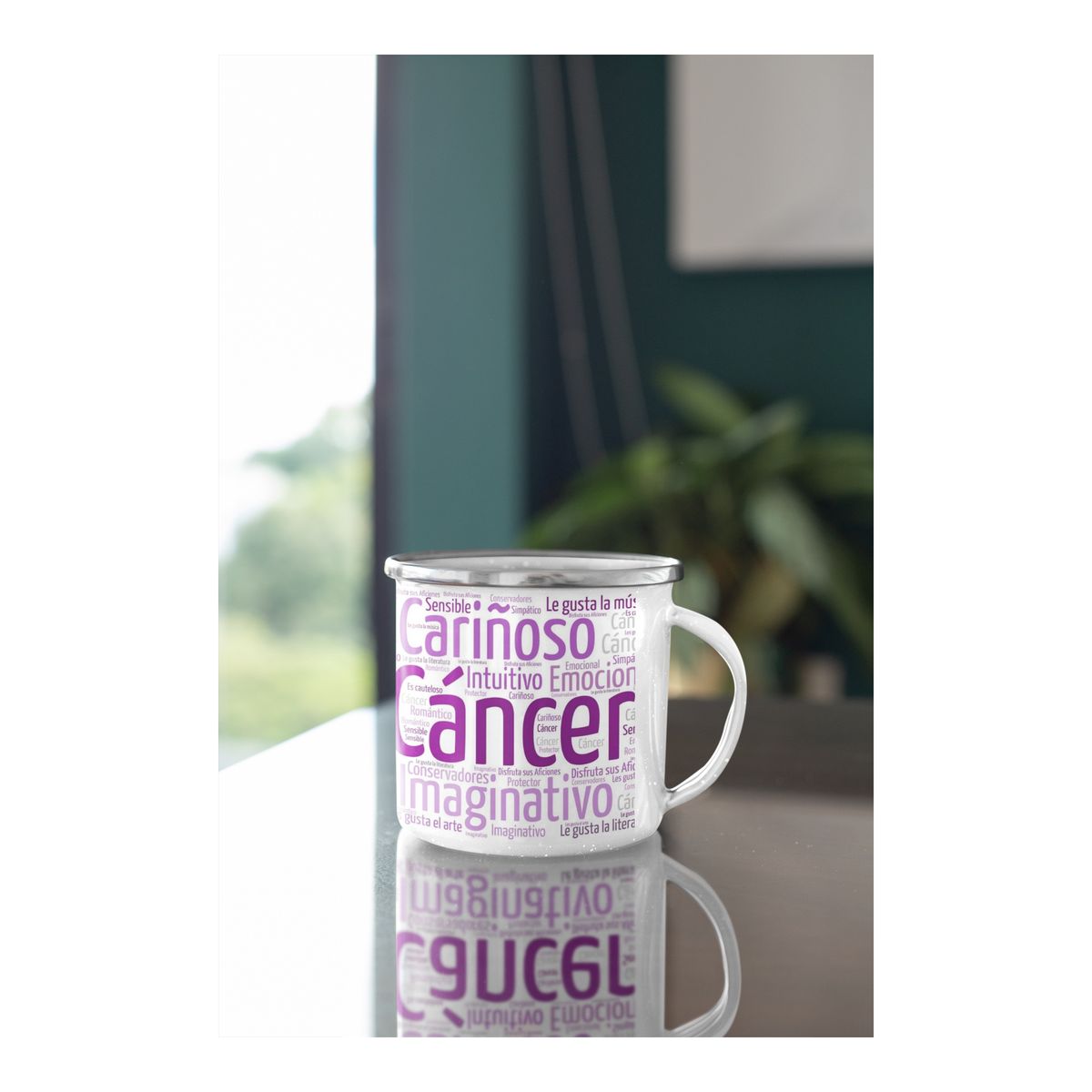 GENERICO - Taza Enlozada Cáncer - Intuición y Protección