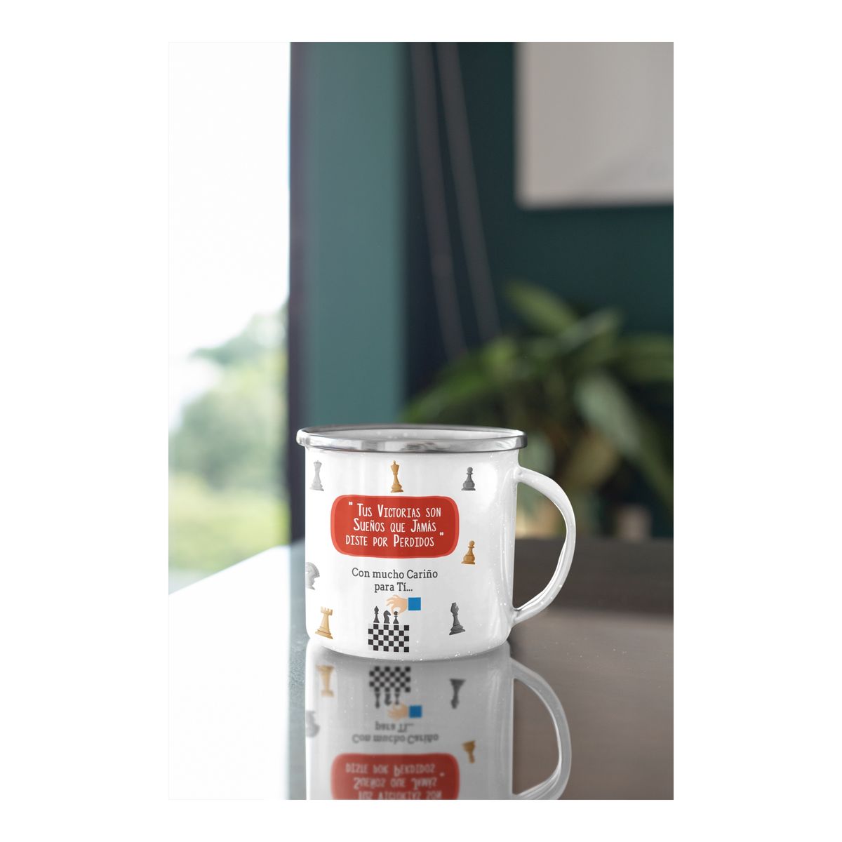 GENERICO - Taza Enlozada Día del Ajedrez - Estrategias y Reyes