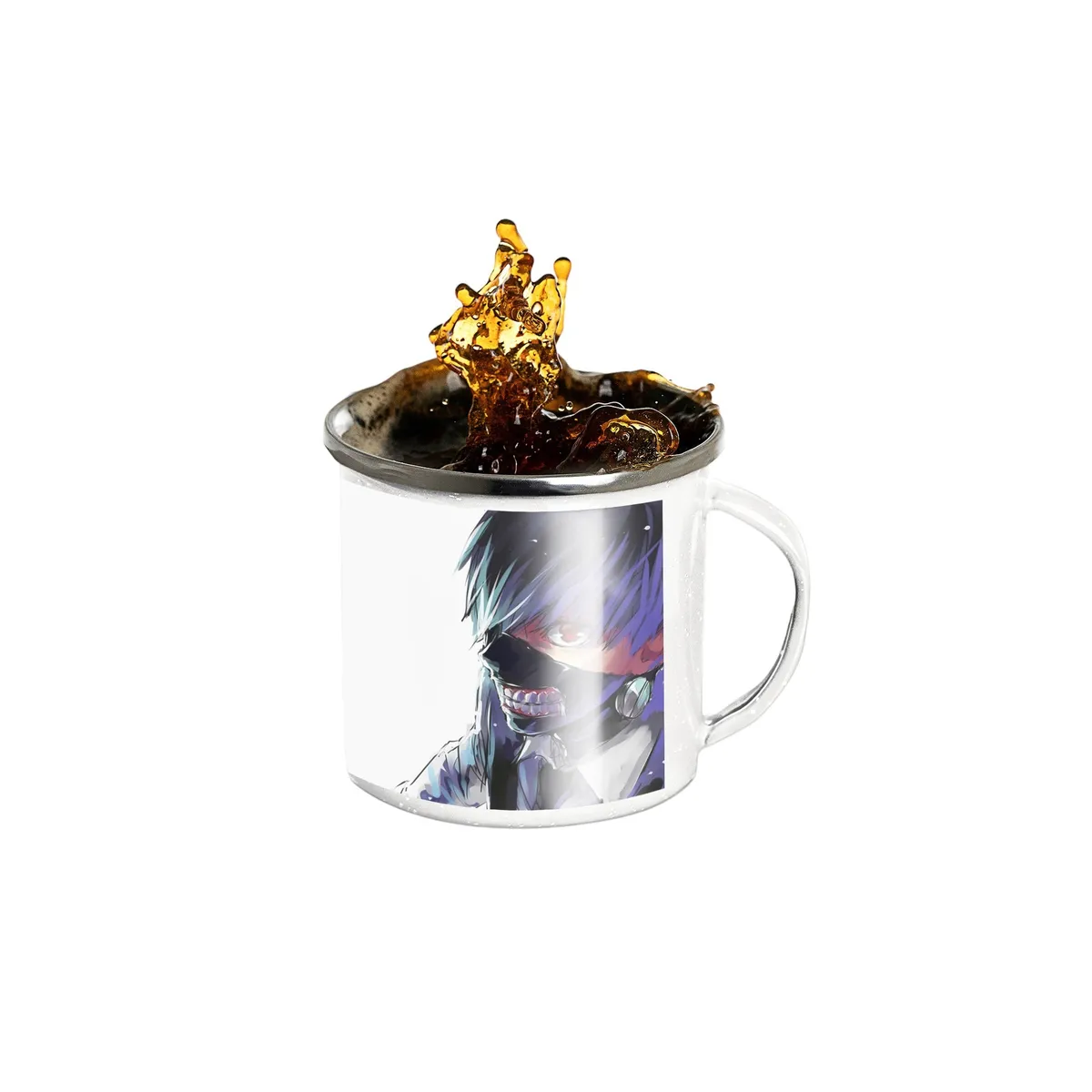 GENERICO - Taza Enlozada Enfréntate al Terror con Tokyo Ghoul