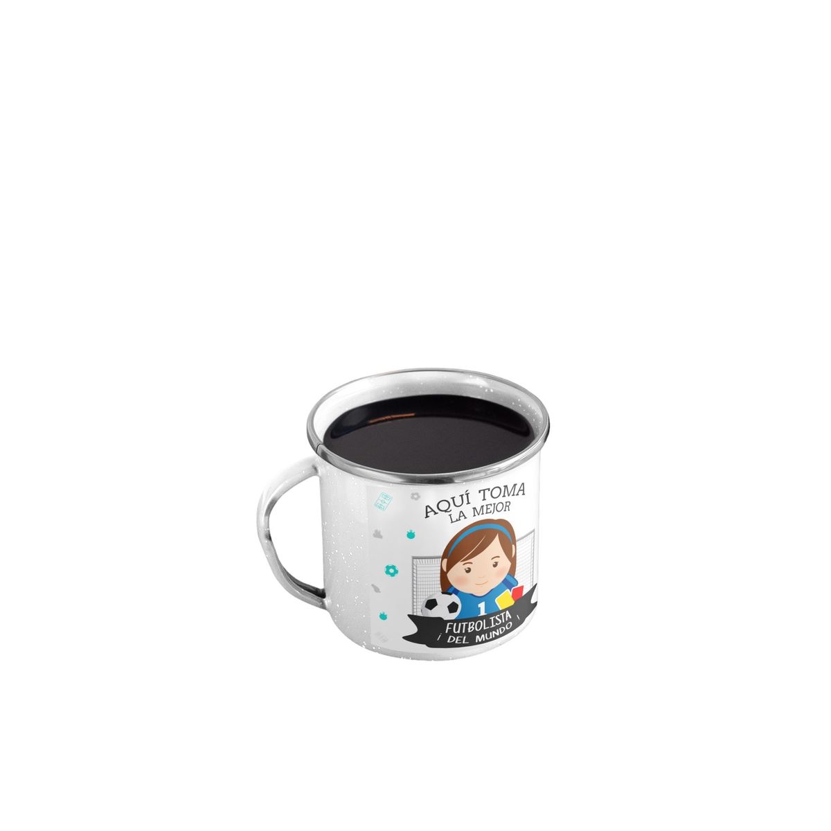 GENERICO - Taza Enlozada Entre Goles y Café - Vida de Futbolista M