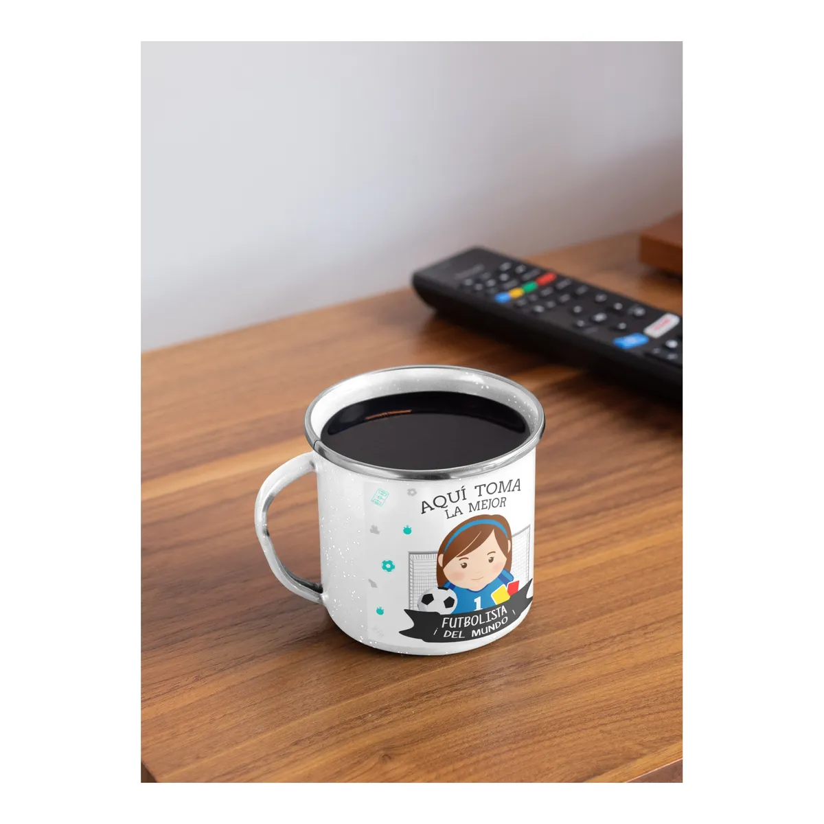GENERICO - Taza Enlozada Entre Goles y Café - Vida de Futbolista M