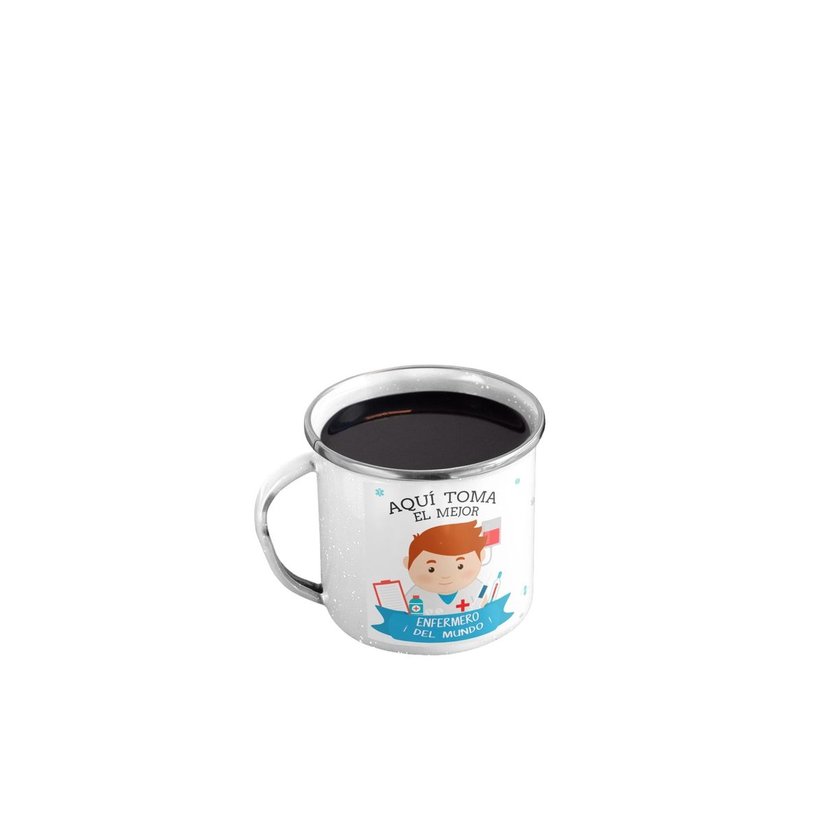 GENERICO - Taza Enlozada Entre Turnos y Tés - Enfermero