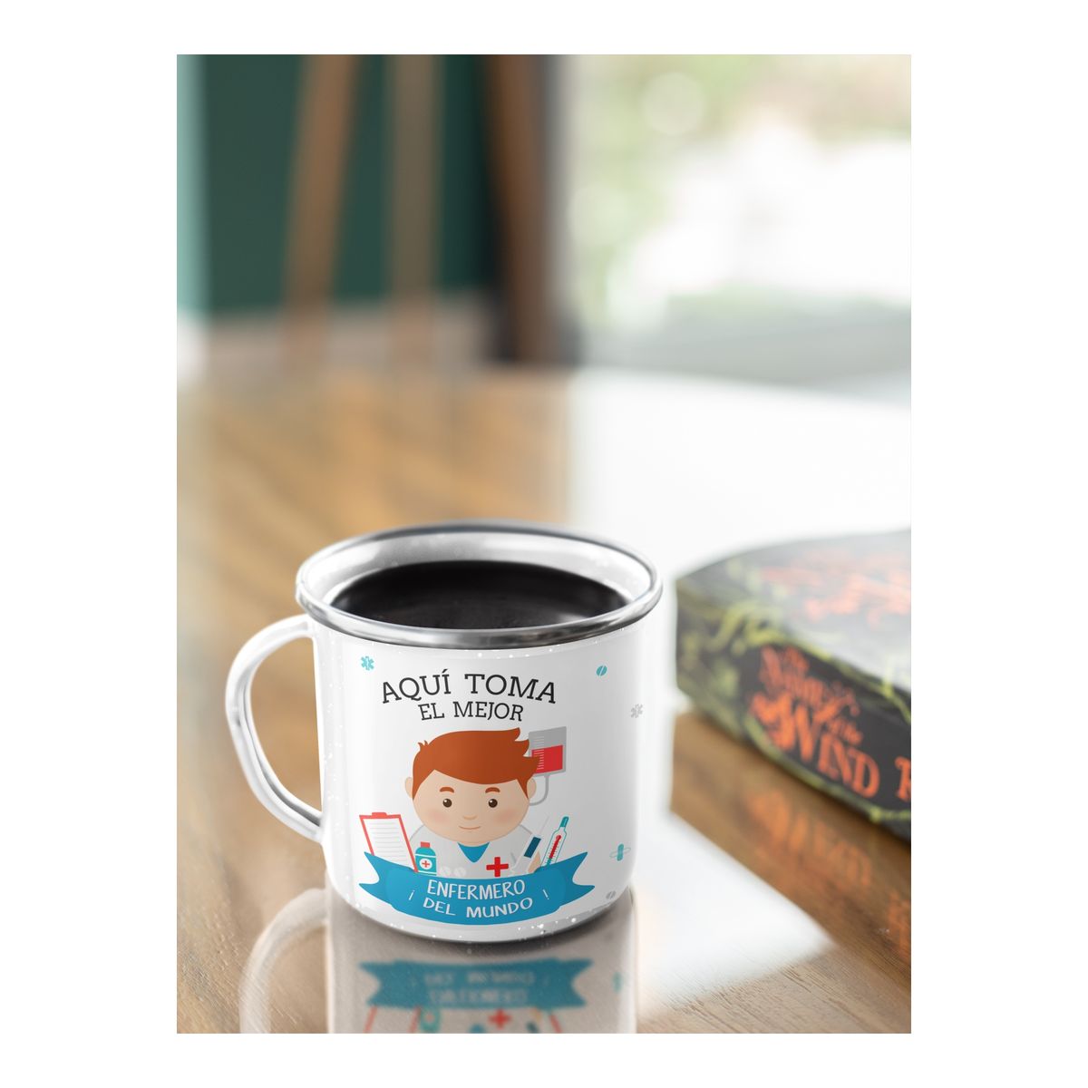 GENERICO - Taza Enlozada Entre Turnos y Tés - Enfermero