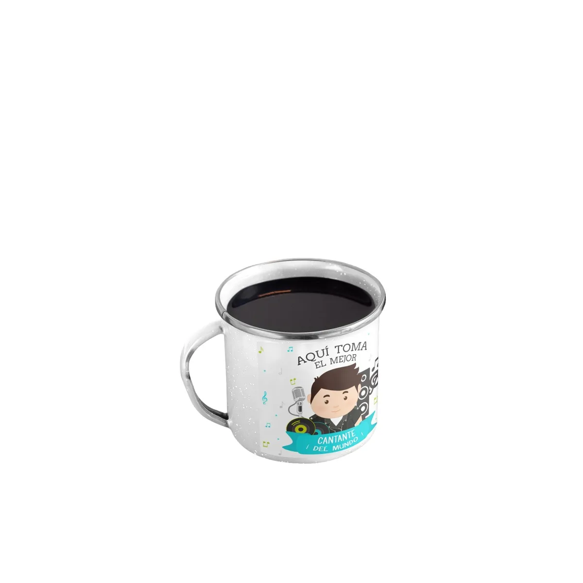 GENERICO - Taza Enlozada Entre Notas y Café - Cantante H