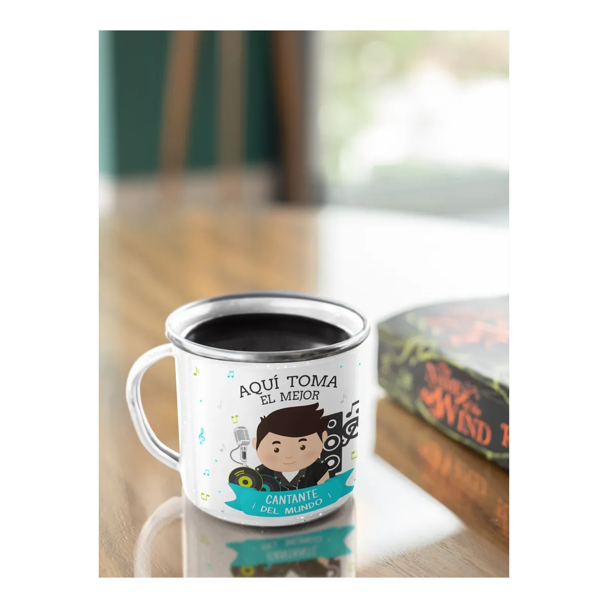 GENERICO - Taza Enlozada Entre Notas y Café - Cantante H