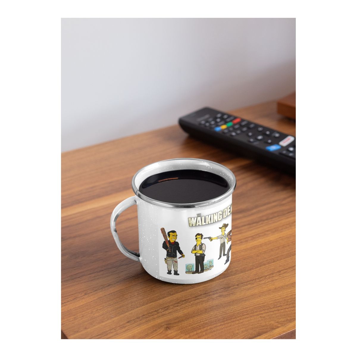 GENERICO - Taza Enlozada Héroes y Zombis - The Walking Dead