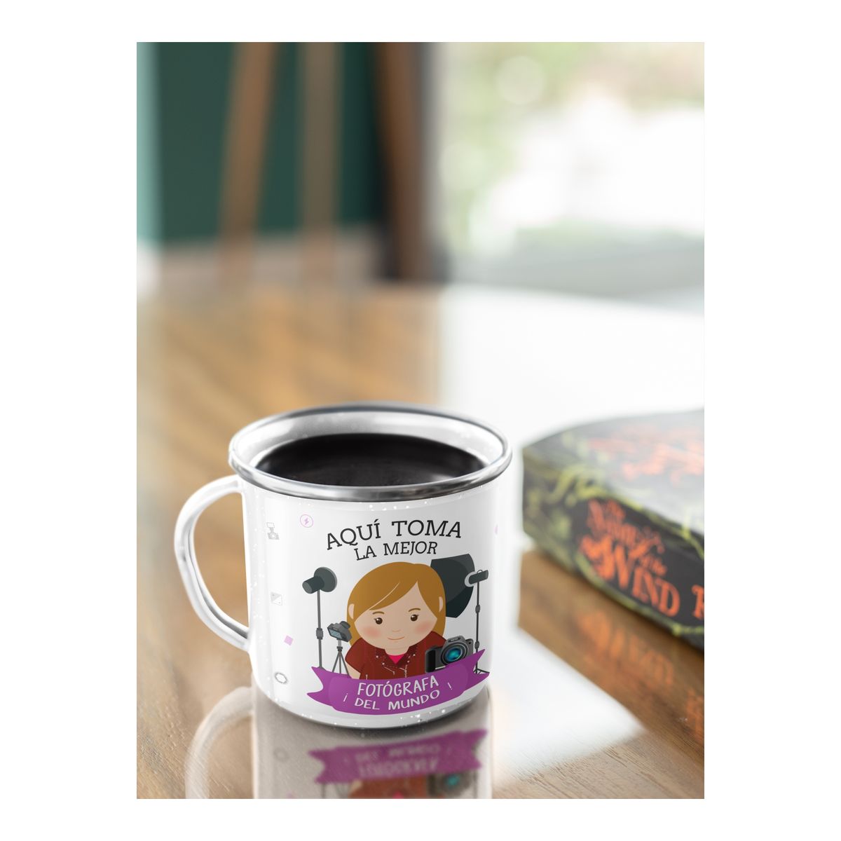 GENERICO - Taza Enlozada Imágenes y Espressos - Dia de la Fotógrafa