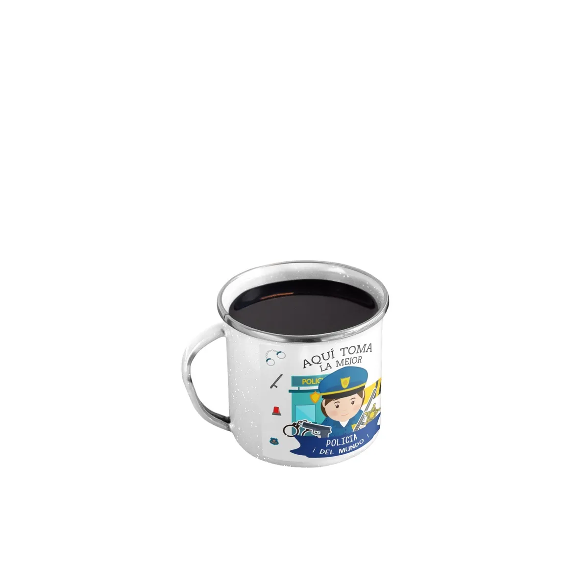 GENERICO - Taza Enlozada Justicia Orden y Café M