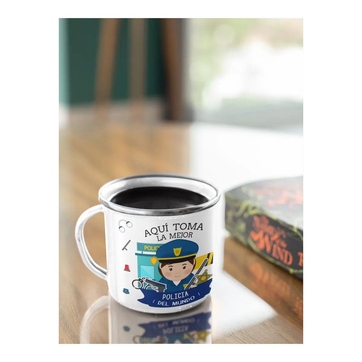 GENERICO - Taza Enlozada Justicia Orden y Café M