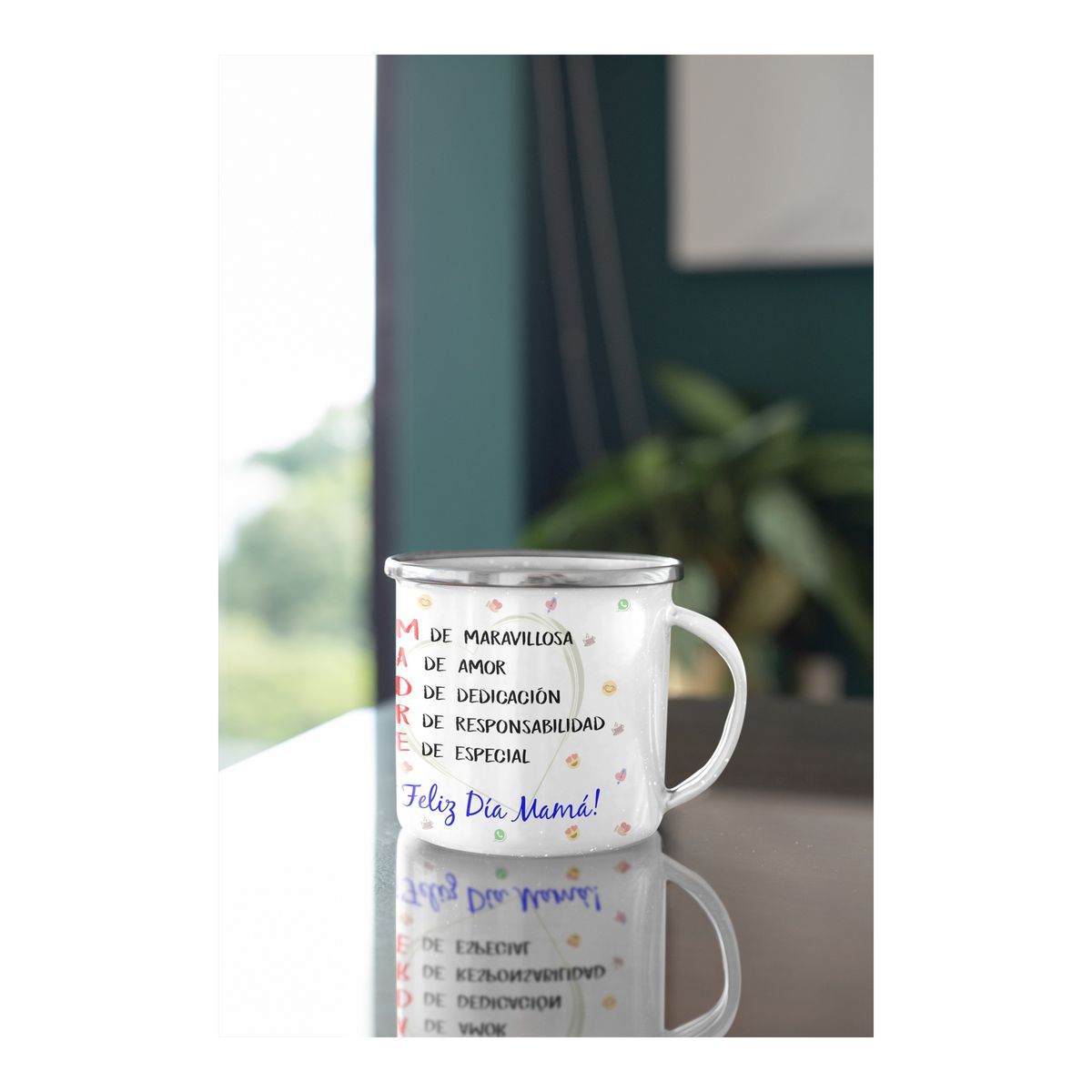 GENERICO - Taza Enlozada Mamá Amiga - Amor Incondicional